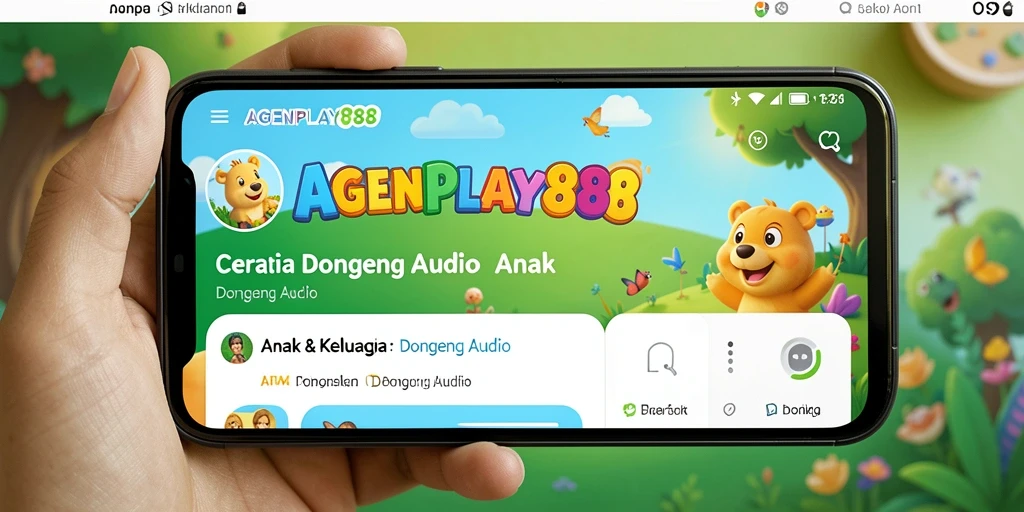 Antarmuka AGENPLAY88 dengan fitur Dongeng Audio yang menarik untuk anak.