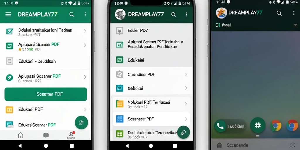 Tampilan antarmuka aplikasi Scanner PDF yang sederhana dan efisien.