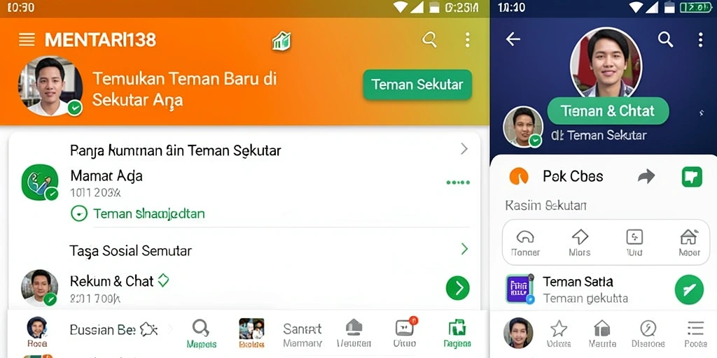 Antarmuka MENTARI138 memperlihatkan fitur pencarian teman yang mudah digunakan.