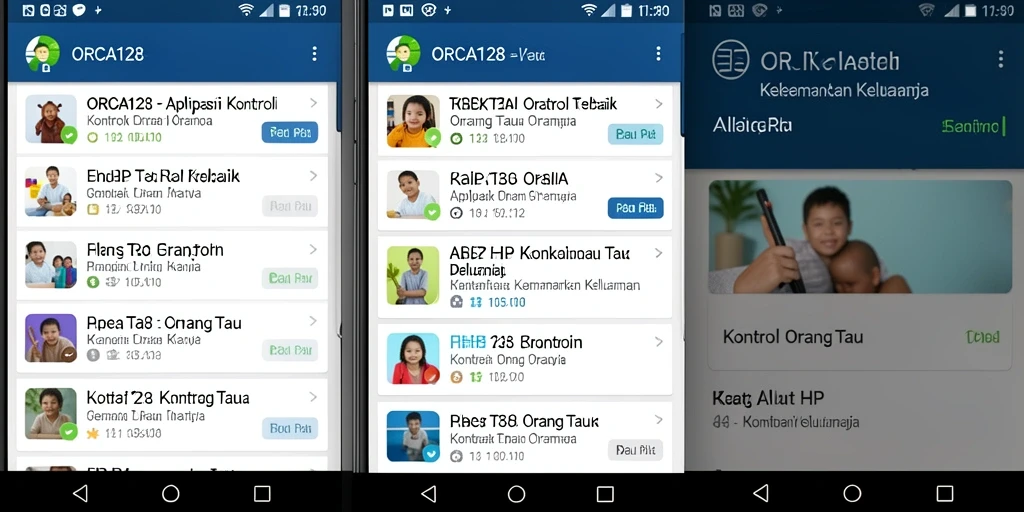Tampilan antarmuka ORCA128 yang user-friendly untuk kontrol orang tua.