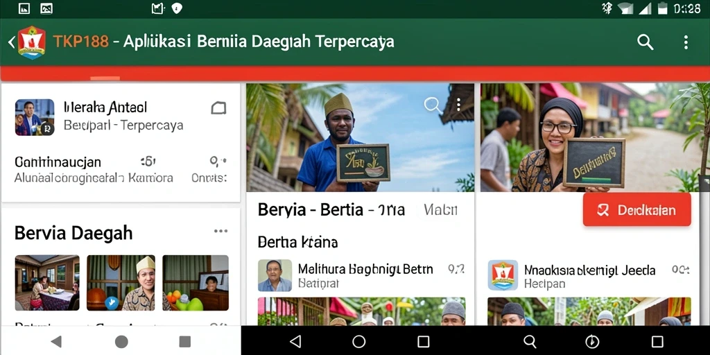 Antarmuka aplikasi TKP188 yang sederhana dan informatif.